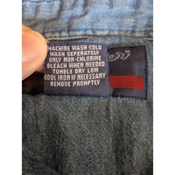 Vintage Wrangler Southwestern Aztec Polo Longsleeve Cowboy Indie Hippie sz XL - Picture 7 of 7